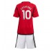 Cheap Manchester United Marcus Rashford #10 Home Football Kit Children 2023-24 Short Sleeve (+ pants)